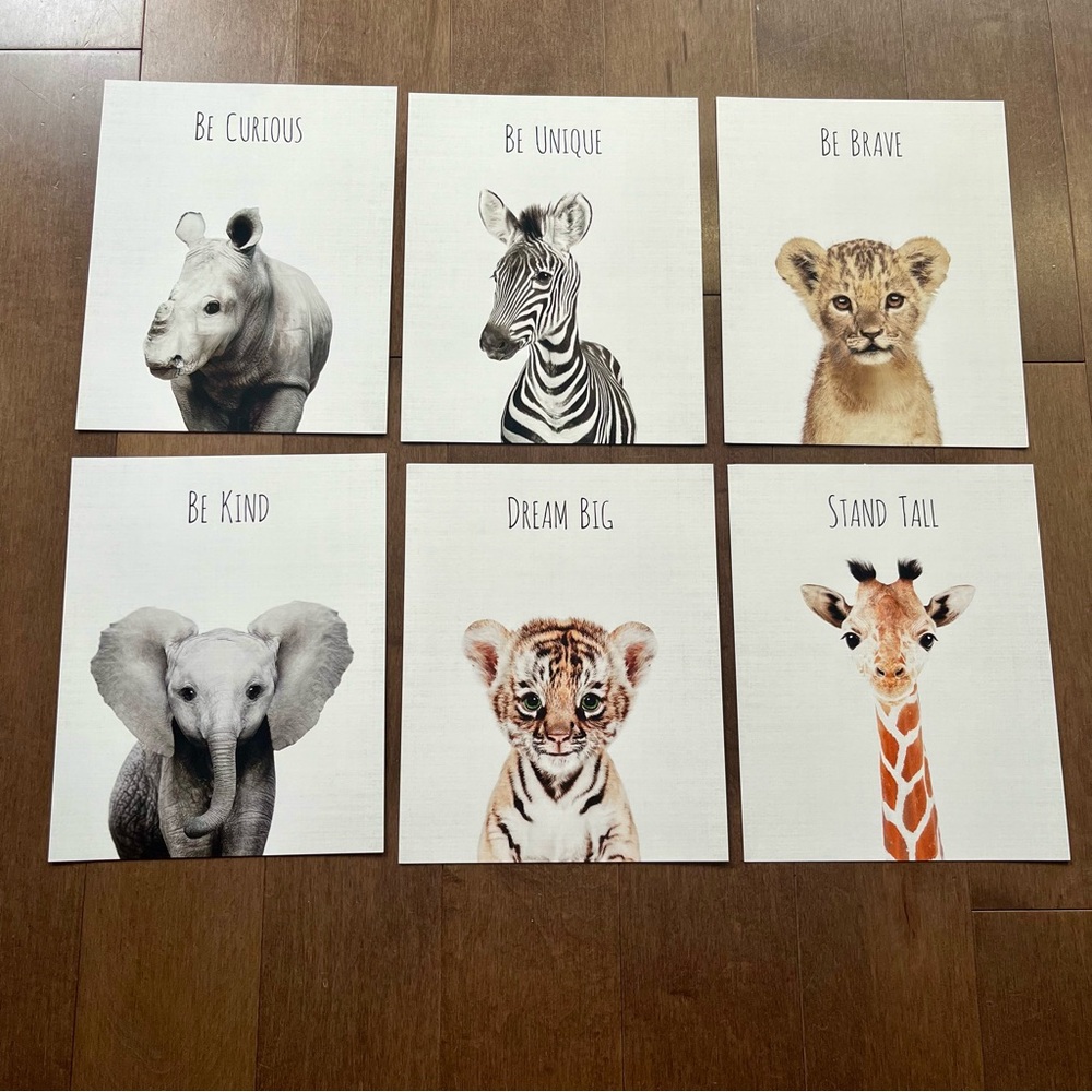 Jungle Animal Nursery Wall Prints